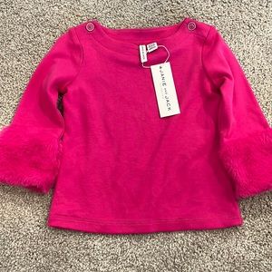 Janie & Jack long sleeve with fur detail